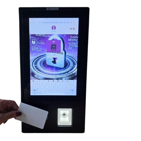 Totem 10" con touch screen capacitivo da parete per gestione visitatori - immagine 2